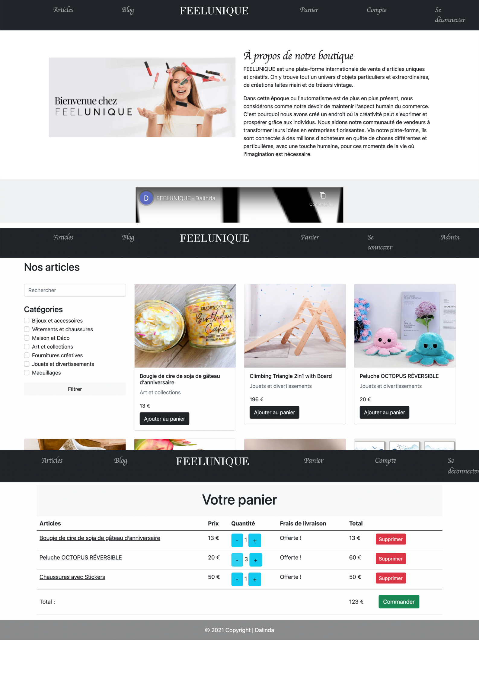 FEELUNIQUE - E-commerce cosmétique